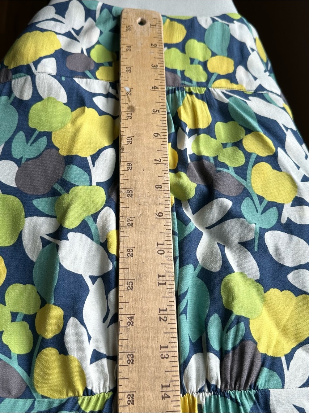 Boden Multicolor Pin Pleat Midi Tea Dress Womens 8 Tall V-Neck 100% Viscose - Picture 11 of 16